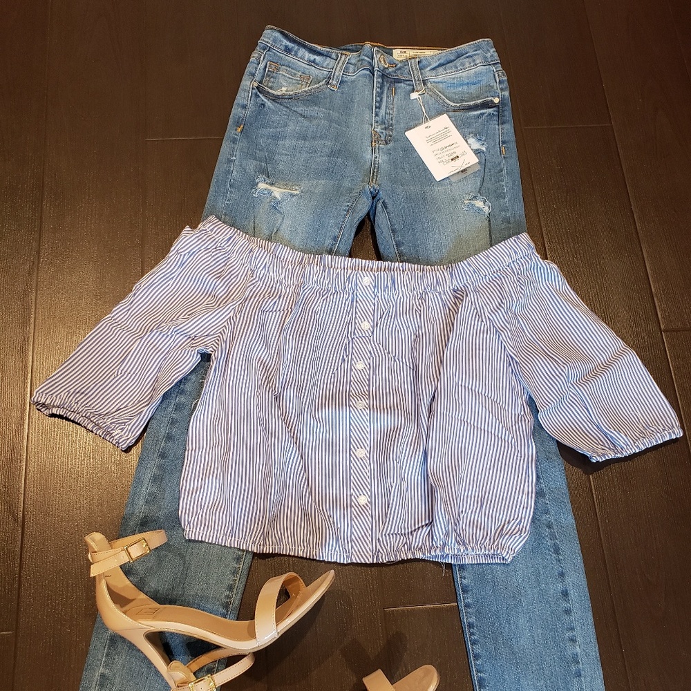 SALE $10 Stripped crop top